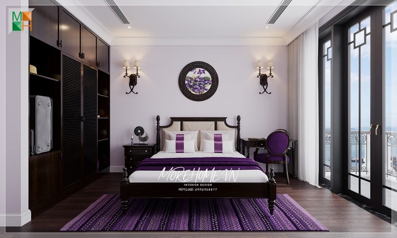 Giường ngủ với phong cách thiết kế cực kỳ ấn tượng không chỉ giúp tôn lên giá trị thẩm mỹ mà còn giúp cho không gian căn phòng thêm nổi bật và ấm áp.